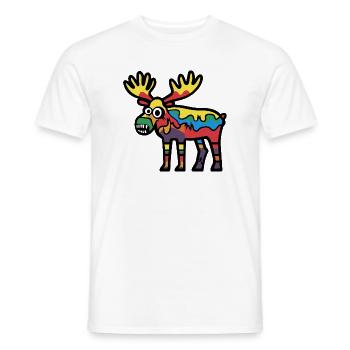 Elch Halloween Comic Lustig - Männer T-Shirt - Weiß - Vorne - AI Model Male 178 dark (178cm)
