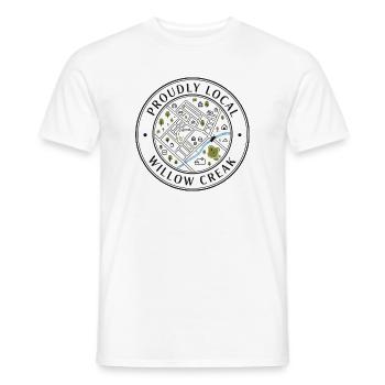 Proudly Local - Men's T-Shirt - white - Front - AI Model Male 178 dark (178cm)