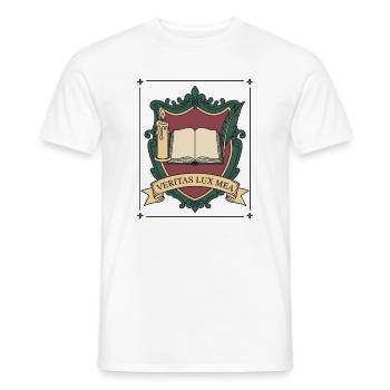 Dark Academia Coat of Arms - Men's T-Shirt - white - Front - AI Model Male 178 dark (178cm)