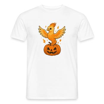 Phénix ardent sur citrouille - T-shirt homme - blanc - Devant - AI Model Male 178 dark (178cm)