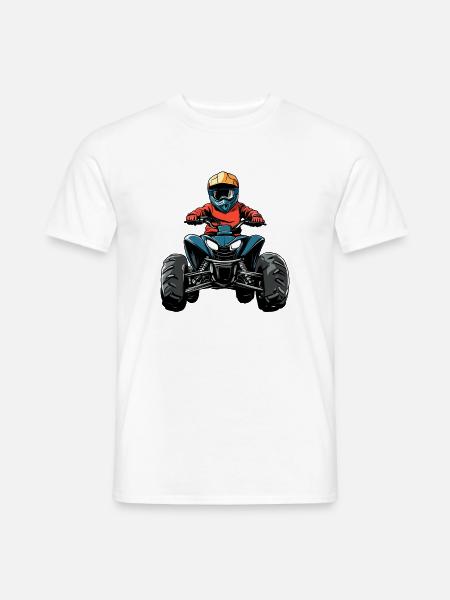 Quad Rider Farbiges Offroad-Abenteuer - Männer T-Shirt - Weiß