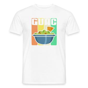 Guac Bowl With Chip Retro Style Humor - Men's T-Shirt - white - Front - AI Model Male 178 dark (178cm)