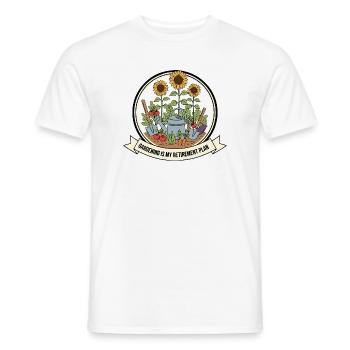 Gardening My Retirement Plan - Men's T-Shirt - white - Front - AI Model Male 178 dark (178cm)