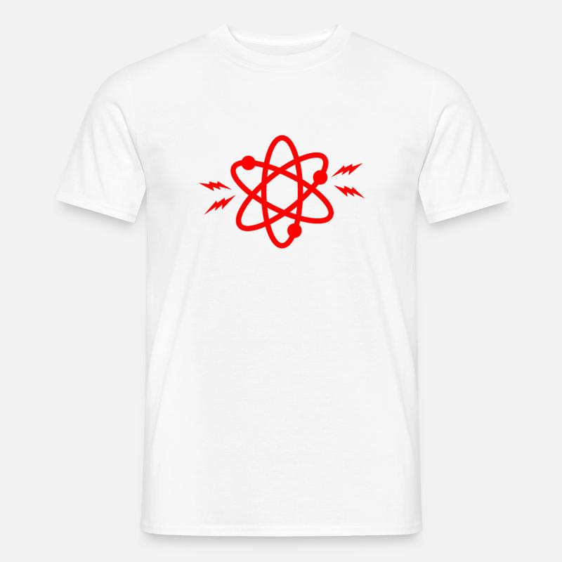 Because Science Atom Red - Men’s T-shirt - white