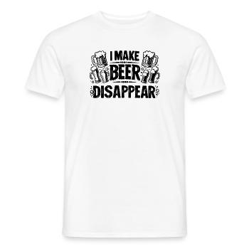 I make Beer disapear – Funny gift beer - Men's T-Shirt - white - Front - AI Model Male 178 dark (178cm)