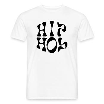Hip Hop Flüssigkeit gewelltes Logo - Männer T-Shirt - Weiß - Vorne - AI Model Male 178 dark (178cm)