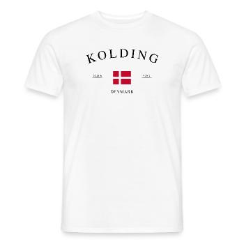 Kolding Danemark – Souvenir et cadeau de vacances - T-shirt homme - blanc - Devant - AI Model Male 178 dark (178cm)