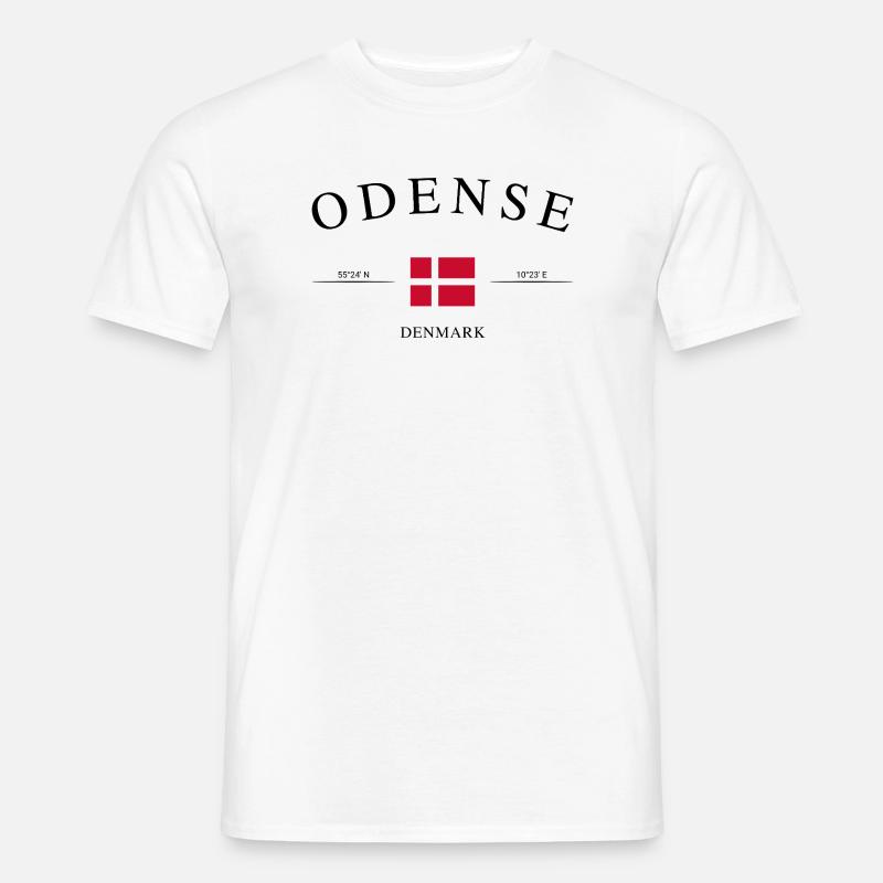 Odense Dänemark – Urlaub Souvenir & Geschenk - Männer T-Shirt - Weiß