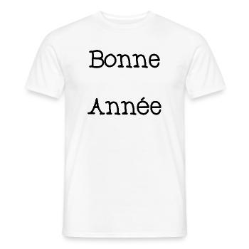 BONNE ANNEE. SAINT SYLVESTRE. MEILLEURS VOEUX - T-shirt homme - blanc - Devant - AI Model Male 178 dark (178cm)