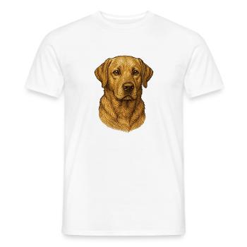 Portrait Labrador Retriever - Men's T-Shirt - white - Front - AI Model Male 178 dark (178cm)