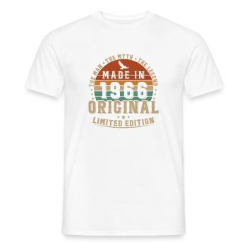 1966 Vintage Retro Geburtstagsgeschenk - Männer T-Shirt - Weiß - Vorne - AI Model Male 178 dark (178cm)