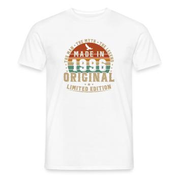 1996 Vintage Retro Geburtstagsgeschenk - Männer T-Shirt - Weiß - Vorne - AI Model Male 178 dark (178cm)