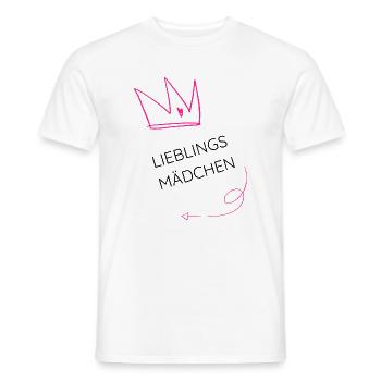 Couronne de fille préférée - Girl Power Illustration - T-shirt homme - blanc - Devant - AI Model Male 178 dark (178cm)