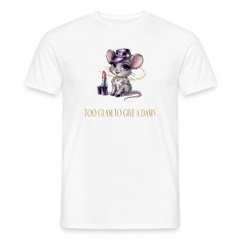 Hot Mouse with Glamour & Lipstick - Men's T-Shirt - white - Front - AI Model Male 178 dark (178cm)