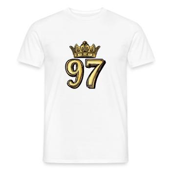 97 Zahl Krone - Männer T-Shirt - Weiß - Vorne - AI Model Male 178 dark (178cm)