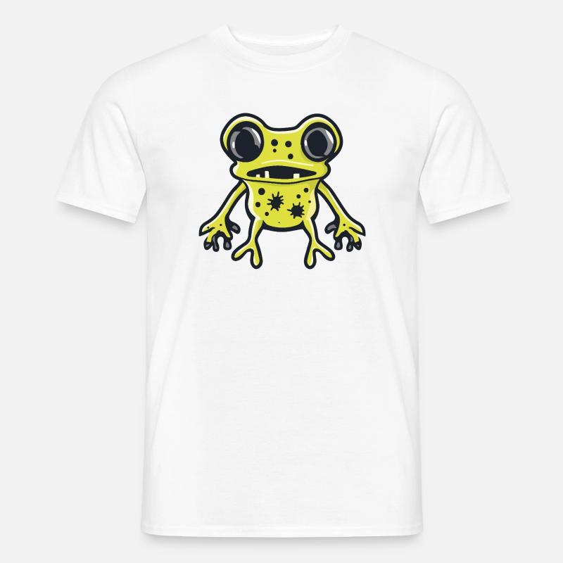 Frosch Halloween Comic Lustig - Männer T-Shirt - Weiß