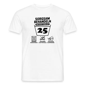 25e anniversaire – Traitez avec soin des choses drôles - T-shirt homme - blanc - Devant - AI Model Male 178 dark (178cm)