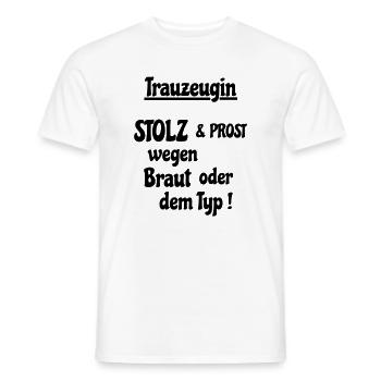maid of honor - Men's T-Shirt - white - Front - AI Model Male 178 dark (178cm)