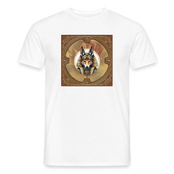 Steampunk Pharao Fuchs - Männer T-Shirt - Weiß - Vorne - AI Model Male 178 dark (178cm)
