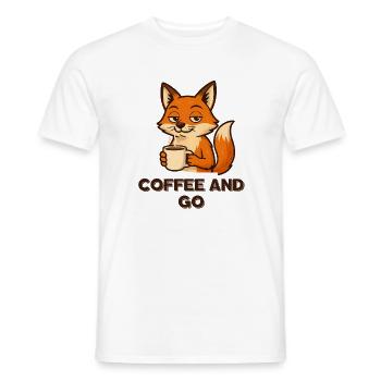 Kaffee Fuchs Cartoon Frühstück Tiere Design  - Männer T-Shirt - Weiß - Vorne - AI Model Male 178 dark (178cm)