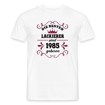 Painter Birthday 1985 Vintage Painter Born - Men's T-Shirt - white - Front - AI Model Male 178 dark (178cm)