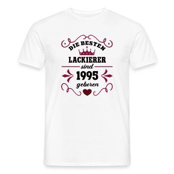 1995 Lackiererin Geburtstag Kollege Lackierer Geb - Männer T-Shirt - Weiß - Vorne - AI Model Male 178 dark (178cm)