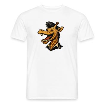 Stretch avec style – Cool Giraffe - T-shirt homme - blanc - Devant - AI Model Male 178 dark (178cm)