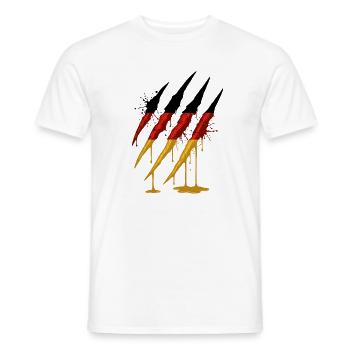 Kralle Deutschland Flagge Kratzspur - Männer T-Shirt - Weiß - Vorne - AI Model Male 178 dark (178cm)