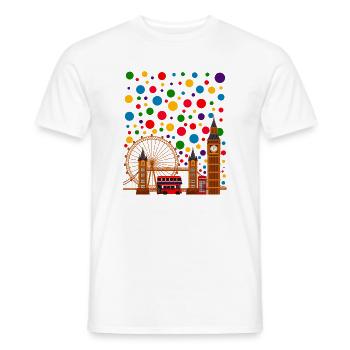 Spotty Shirt 2025 London City UK Big Ben Kinder Jungen - Männer T-Shirt - Weiß - Vorne - AI Model Male 178 dark (178cm)