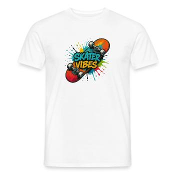 Skater Vibes - Männer T-Shirt - Weiß - Vorne - AI Model Male 178 dark (178cm)