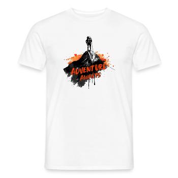 Adventure Awaits - Wandermotiv - Männer T-Shirt - Weiß - Vorne - AI Model Male 178 dark (178cm)