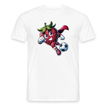 Football Fraise Super-héros Kicker Comic - T-shirt homme - blanc - Devant - AI Model Male 178 dark (178cm)