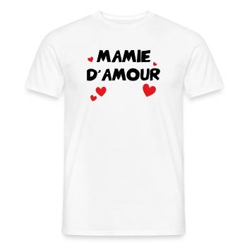 Oma der Liebe - Männer T-Shirt - Weiß - Vorne - AI Model Male 178 dark (178cm)