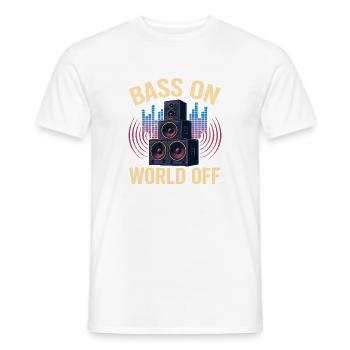 Techno Rave - Men's T-Shirt - white - Front - AI Model Male 178 dark (178cm)