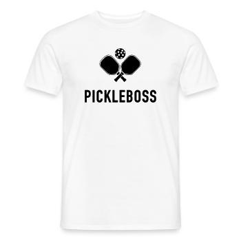 pickleboss - Men's T-Shirt - white - Front - AI Model Male 178 dark (178cm)
