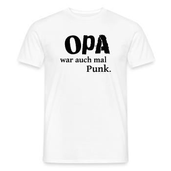Grandpa was also a punk once - Men's T-Shirt - white - Front - AI Model Male 178 dark (178cm)