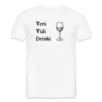 Veni vidi drinki - T-shirt homme - blanc - Devant - AI Model Male 178 dark (178cm)