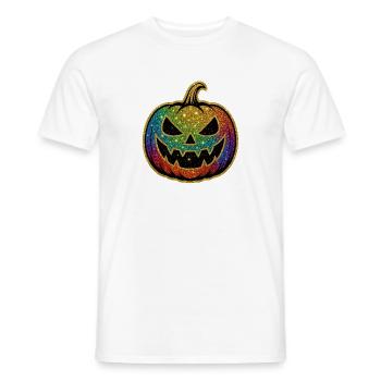 Regenbogen Glitzer Kürbis - Männer T-Shirt - Weiß - Vorne - AI Model Male 178 dark (178cm)