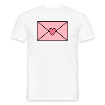 Liebesbrief mit Herz - Männer T-Shirt - Weiß - Vorne - AI Model Male 178 dark (178cm)