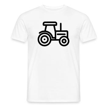tractor - Men's T-Shirt - white - Front - AI Model Male 178 dark (178cm)