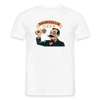 Mr. Geek Retro Game - Men's T-Shirt - white - Front - AI Model Male 178 dark (178cm)