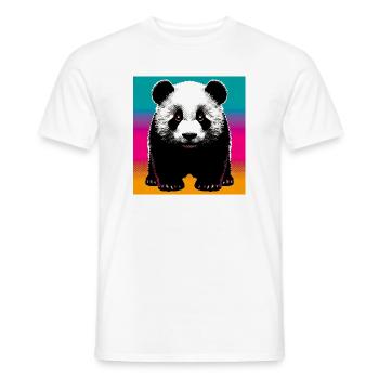 Panda - Männer T-Shirt - Weiß - Vorne - AI Model Male 178 dark (178cm)