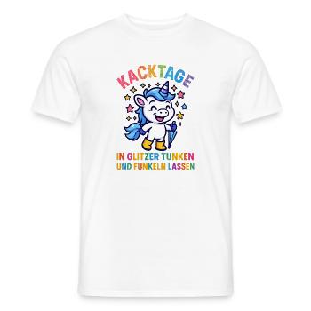 funny unicorn - Men's T-Shirt - white - Front - AI Model Male 178 dark (178cm)