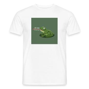 Hab dich - ganz doll lieb – Frosch Cartoon - T-shirt homme - blanc - Devant - AI Model Male 178 dark (178cm)