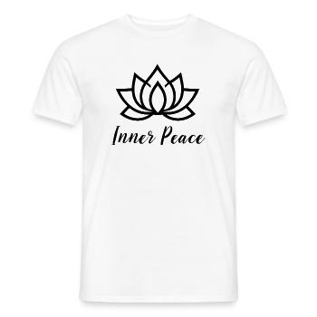 Inner Peace Lotus Yoga T-Shirt - Männer T-Shirt - Weiß - Vorne - AI Model Male 178 dark (178cm)