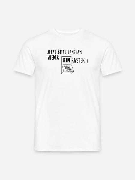 Einrasten - Männer T-Shirt - Weiß