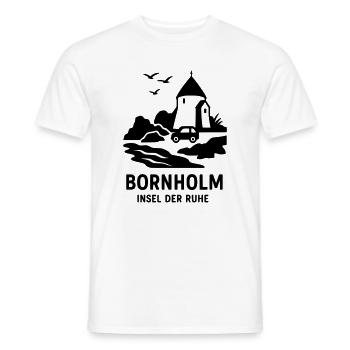 Bornholm Island of Tranquility Denmark - Men's T-Shirt - white - Front - AI Model Male 178 dark (178cm)