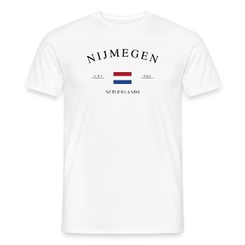 Nimègue, Pays-Bas – Souvenir et cadeau de Noël - T-shirt homme - blanc - Devant - AI Model Male 178 dark (178cm)
