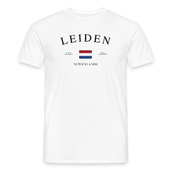Leiden Niederlande – Urlaub Souvenir & Geschenk - Männer T-Shirt - Weiß - Vorne - AI Model Male 178 dark (178cm)