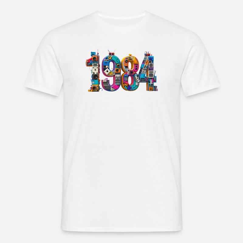 1984 – Abitur, Geburt oder Heirat  - Männer T-Shirt - Weiß